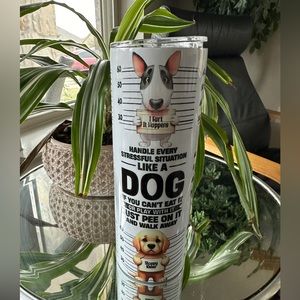 Tumbler with puppies on it